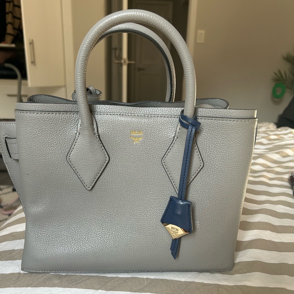 Grey MCM tote bag in excellent condition.